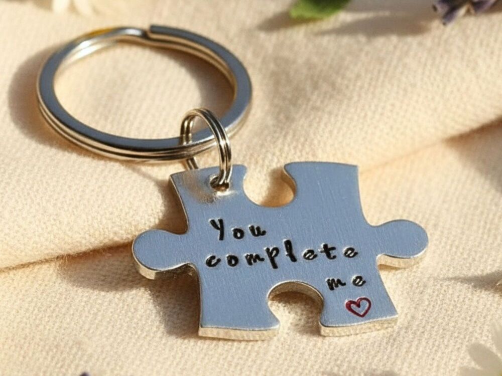 You Complete Me Jigsaw Keyring