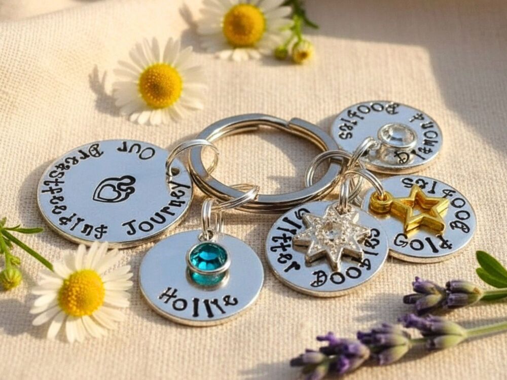 Personalised Breastfeeding Journey Keyring