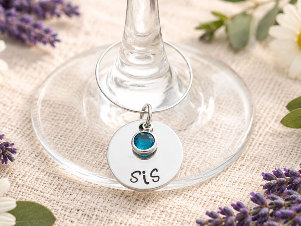 Personalised Birthstone Wine Glass Charms