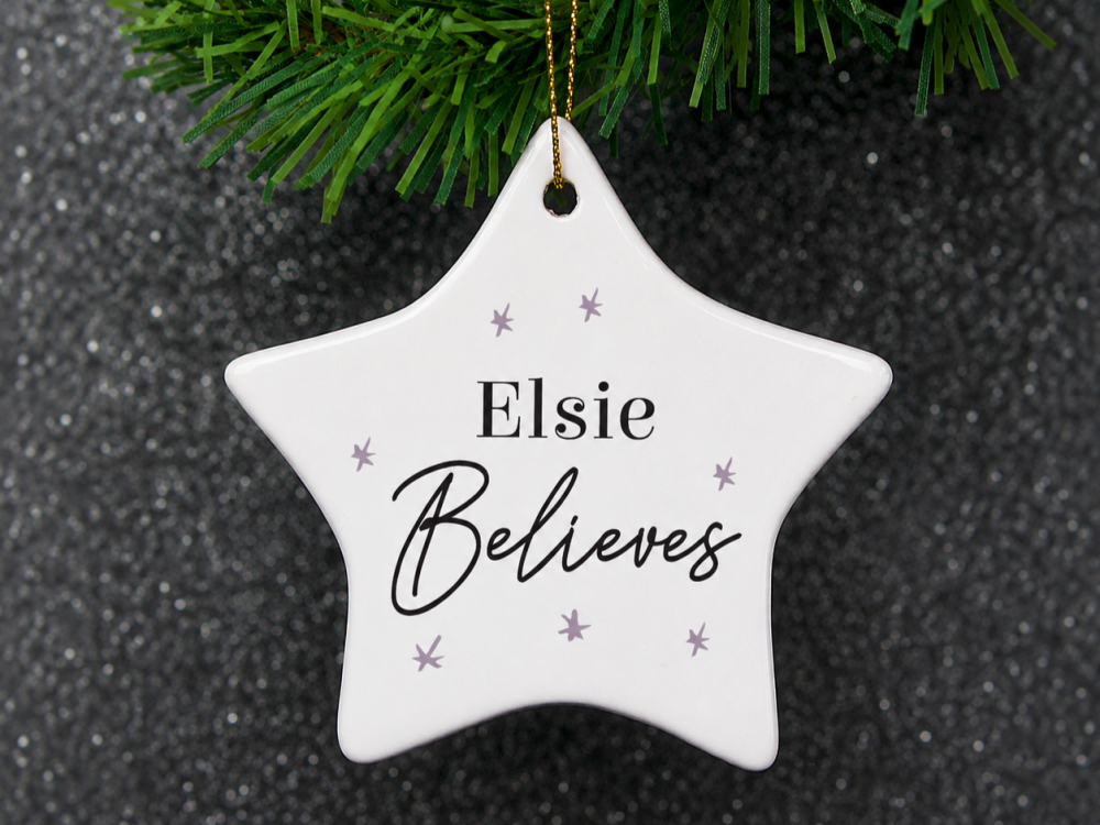 Personalised Believes Star Decoration