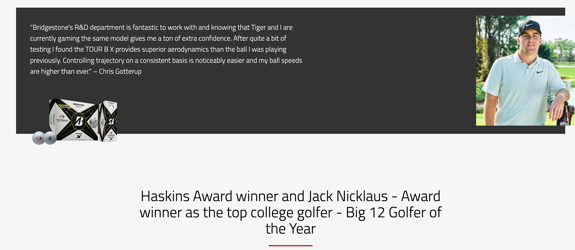 BRIDGESTONE GOLF CHRIS GOTTERUP