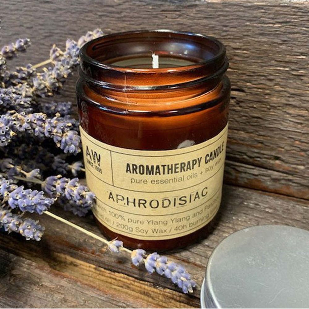 Large Essential oil Soy Wax Candle 200g - APHRODISIAC