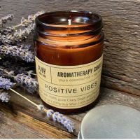 Positive Vibes Large Aromatherapy Jar Candle - Clary Sage & Peppermint