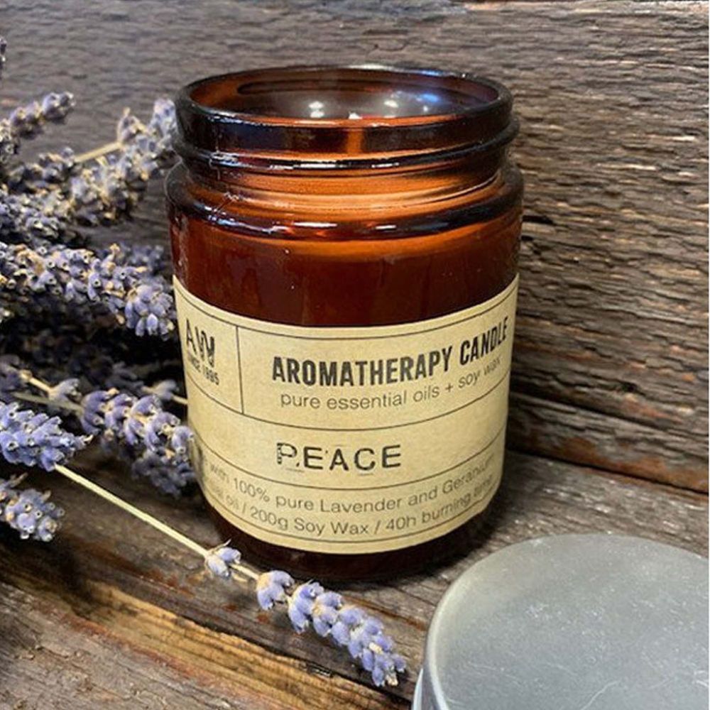 Large Essential oil Soy Wax Candle 200g - PEACE