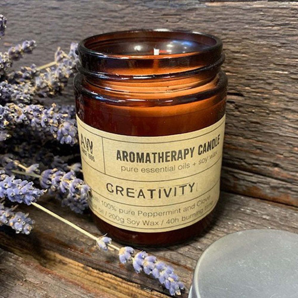 Large Essential oil Soy Wax Candle 200g - CREATIVITY