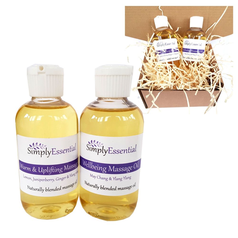 Warm & Wellbeing massage oil Gift box 2 x 100ml