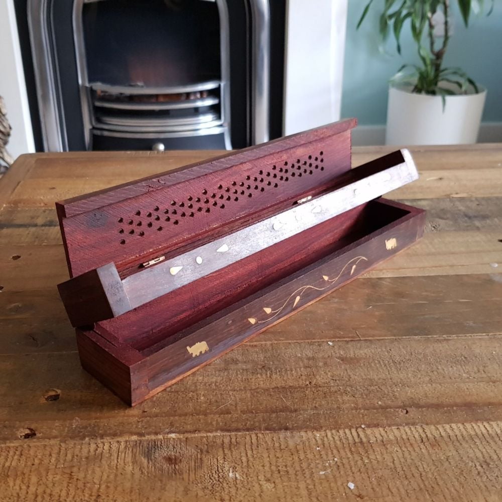 Sheesham Wood Ashcatcher Incense Burner Box Double compartment Design