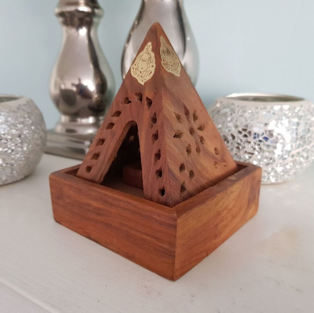 Pyramid Incense cone holder - Buddha