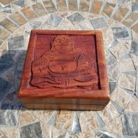 Wooden Hinged Trinket box - Fat Buddha