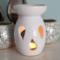 Tear drop White Ceramic oil burner