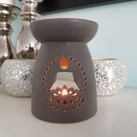 Thai Buddha Grey Ceramic oil burner