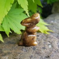 Tigers Eye Standing Rabbit 4cm
