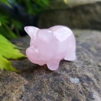 Rose Quartz Crystal Pig 4cm