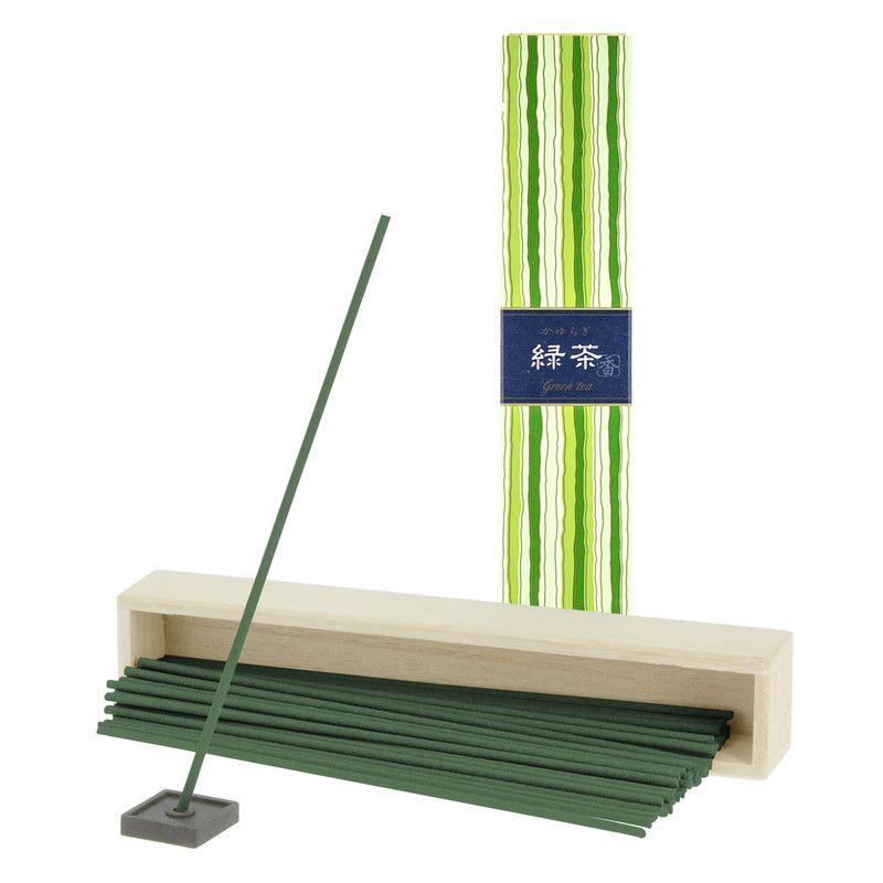 Kayuragi Green Tea incense Sticks - Box of 40 sticks