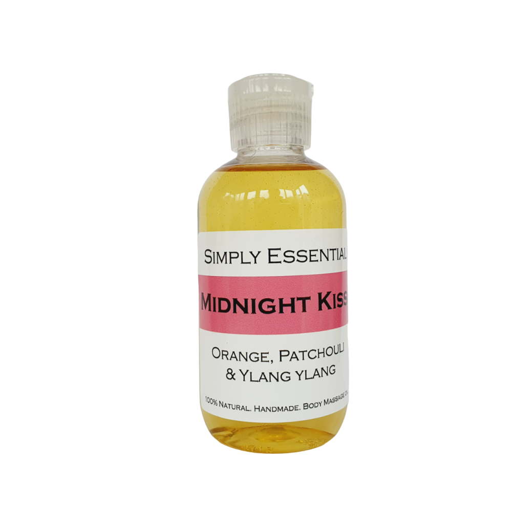 MIDNIGHT KISS SENSUAL MASSAGE OIL with Orange, Patchouli  & Ylang ylang 100