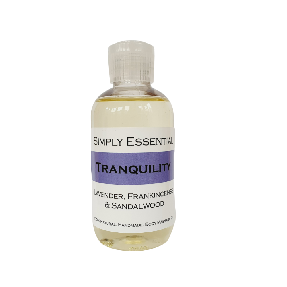 TRANQUILITY MASSAGE OIL with Lavender, Frankincense & Sandalwood 100ml