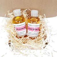 Sensual Massage oil gift set box Pure Pleasure  & Just for us blends