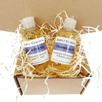Relaxing Massage oil gift set box Tranquility & De-stress blends