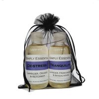Relaxing Massage oil Tranquility & De-stress blends - Black Gift bag