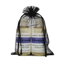 Relaxing Massage oil Tranquility & Relax and Unwind blends - Black gift bag