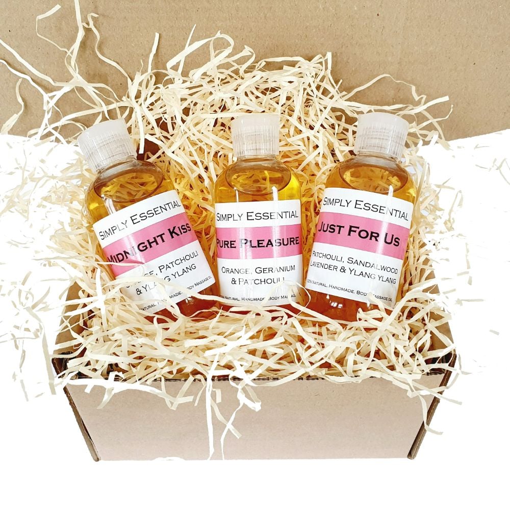Massage Oil Gift Bags & Boxes