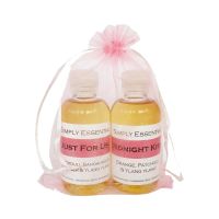 Sensual Massage oil Midnight Kiss & Just for us blends - Pink gift bag