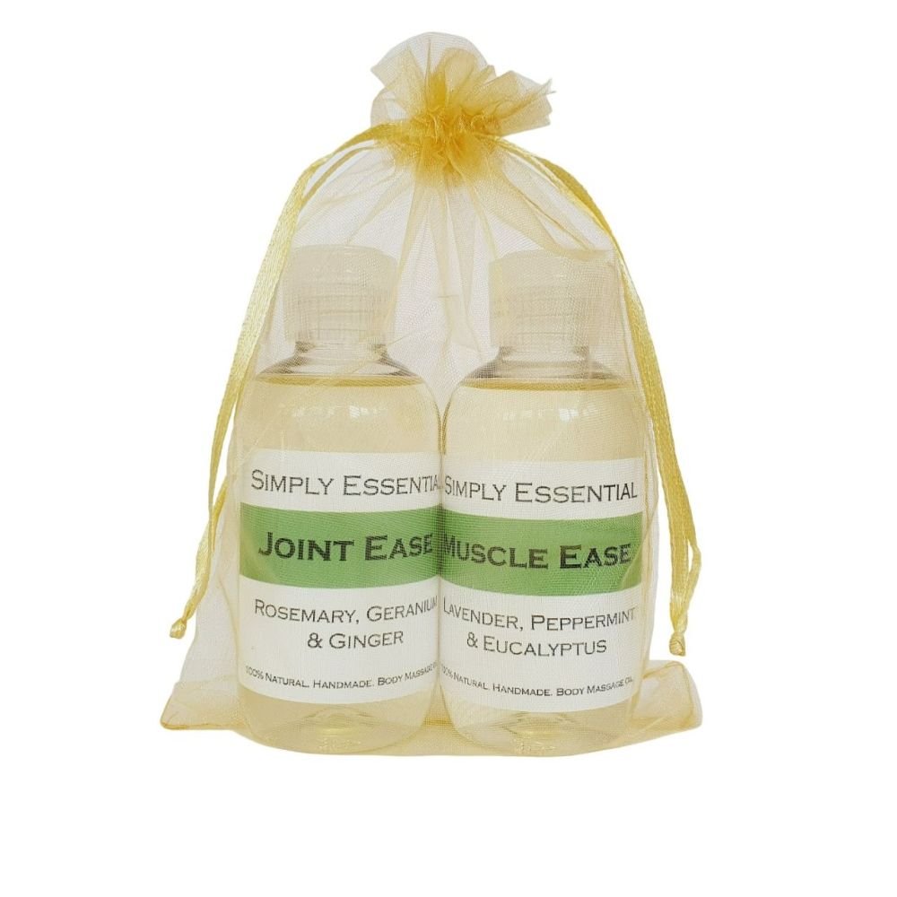 Muscle Ease & Joint Ease Massage oil gift set - Gold bag
