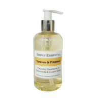 TONING & FIRMING MASSAGE OIL with Orange, Grapefruit, Geranium & Clary Sage 250ml