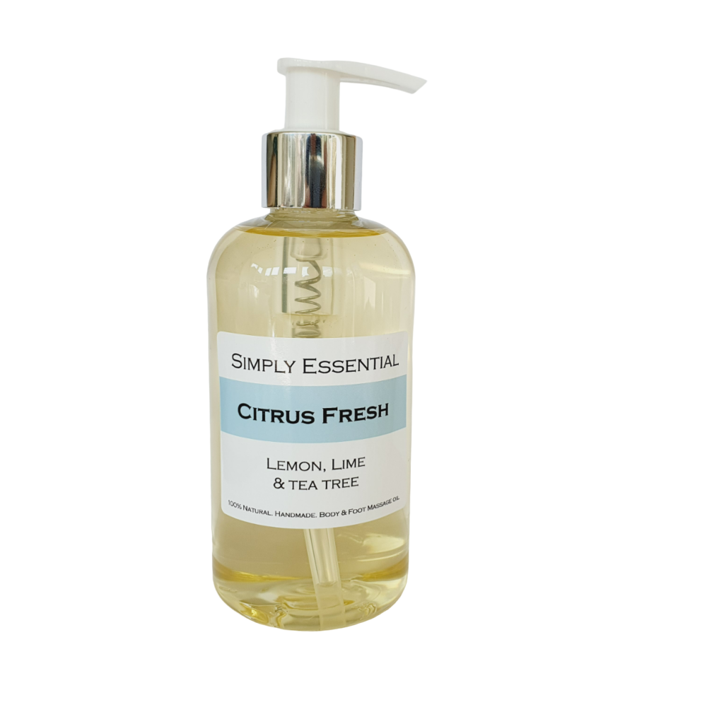 CITRUS FRESH MASSAGE OIL with Lemon, Lime & Tea tree 250ml