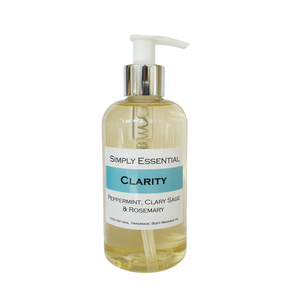 CLARITY MASSAGE OIL with Peppermint Clary Sage & Rosemary 250ml
