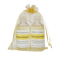 Renewed Energy & Restore Massage oil gift set - Gold gift bag