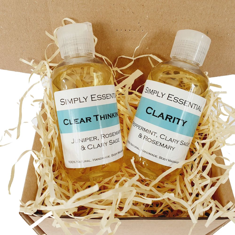 Focusing Clarity & Clear Thinking Massage oil Gift set boxed
