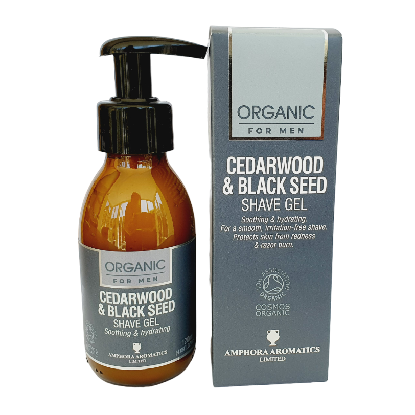 Organic Shaving Gel for Men Cedarwood & Black Seed