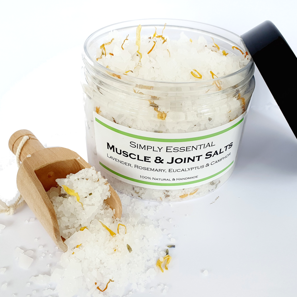 Large Muscle & Joint Bath Salts with Lavender, Rosemary, Eucalyptus & Camphor 500g