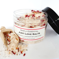 Large Just Love Bath Salts with Patchouli, Lavender and ylang ylang 500g