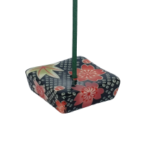 Japanese Square Blue with Red flowers Ceramic incense holder