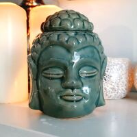 Large Ceramic Blue Thai Buddha Head oil burner