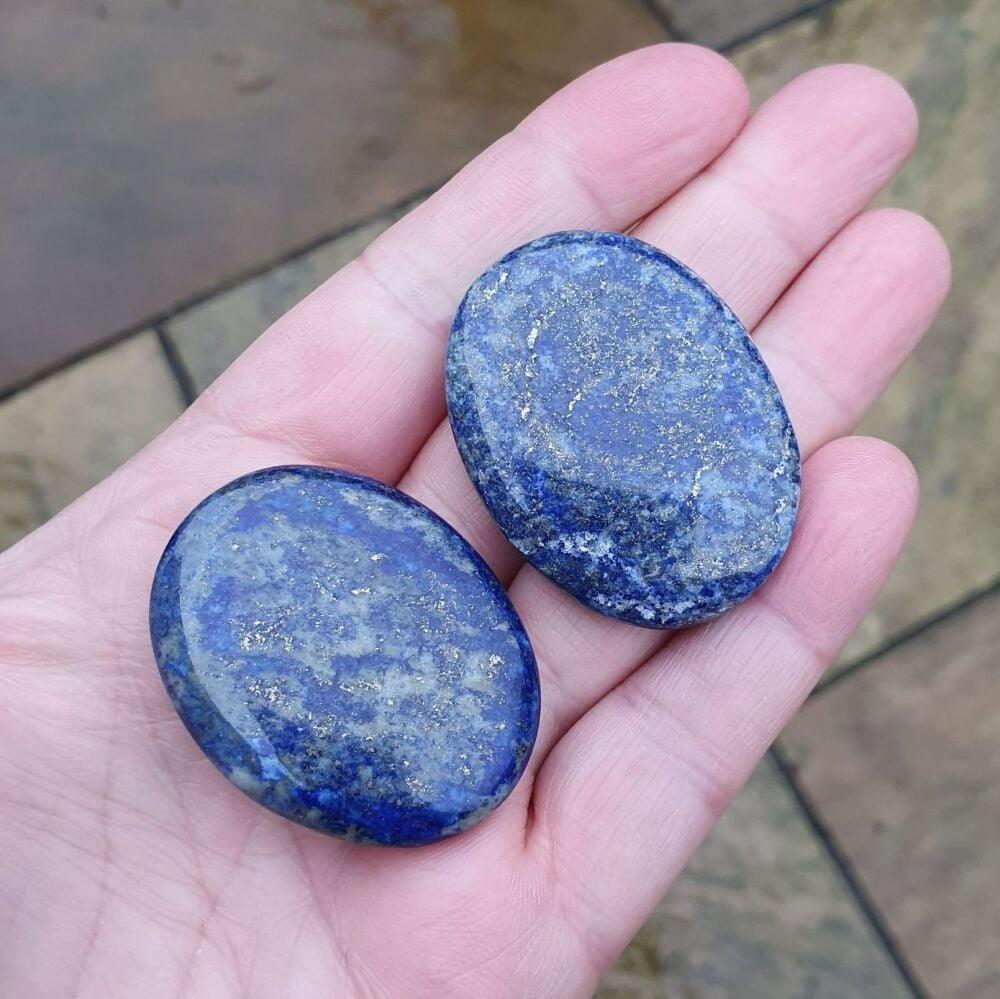 Polished Lapis Lazuli Crystal worry Stone