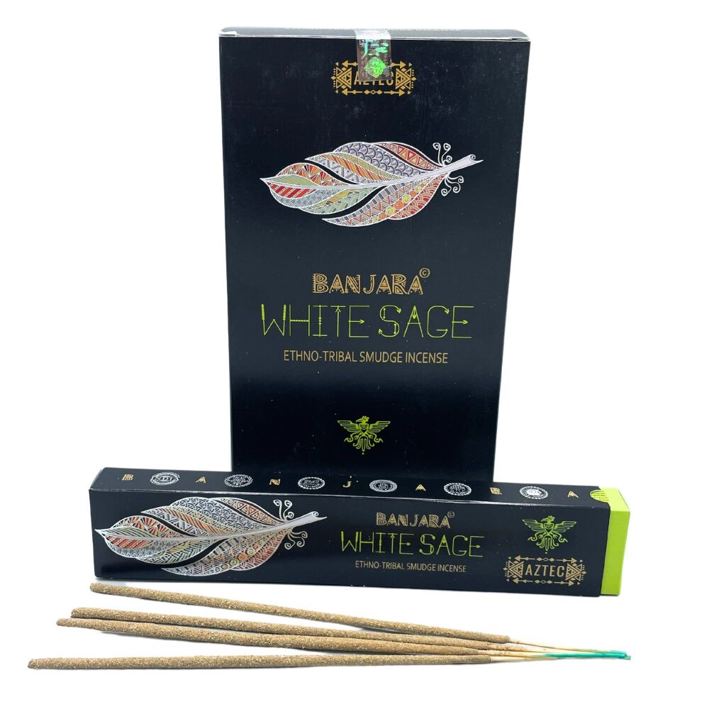 Banjara Hand rolled White Sage Ethno Tribal Smudge incense sticks