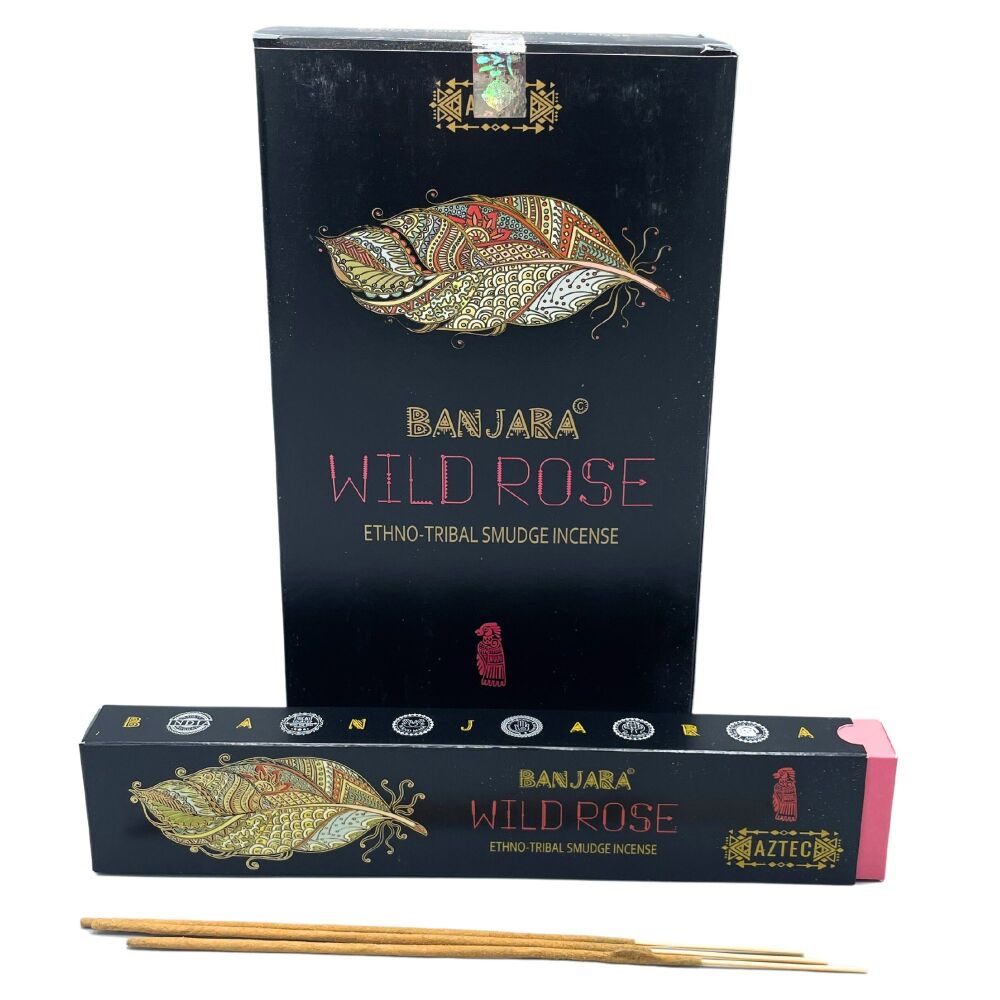 Banjara Hand rolled Wild Rose Ethno Tribal Smudge incense sticks