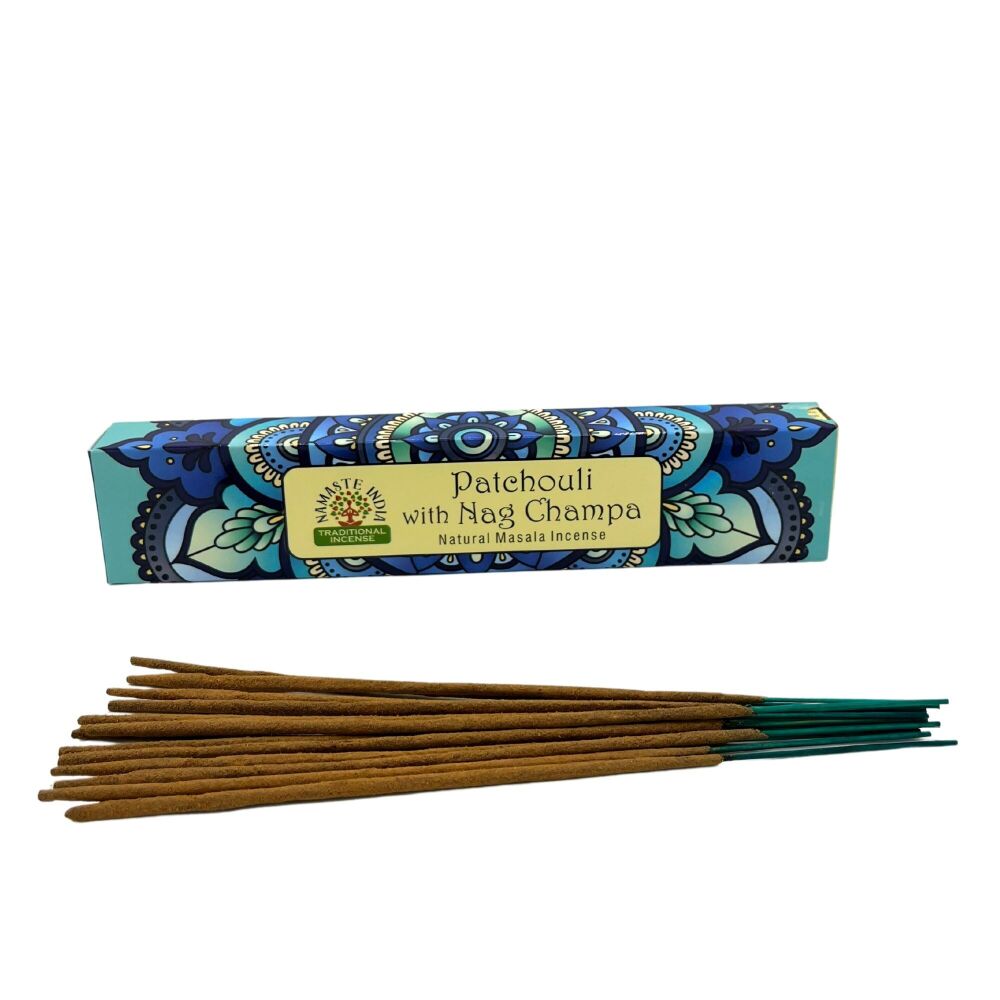 Namasta Patchouli with Nag champa hand rolled Masala incense sticks
