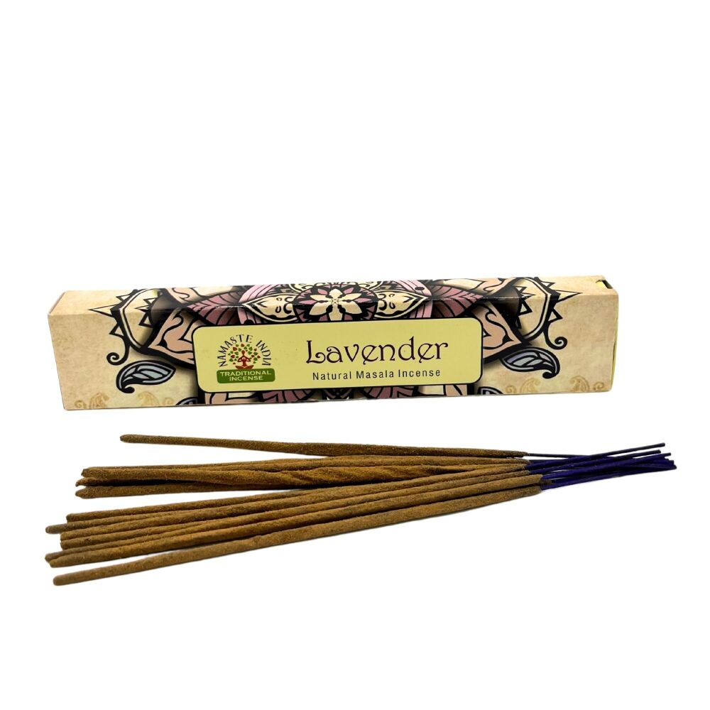 Namaste Lavender hand rolled Masala incense sticks