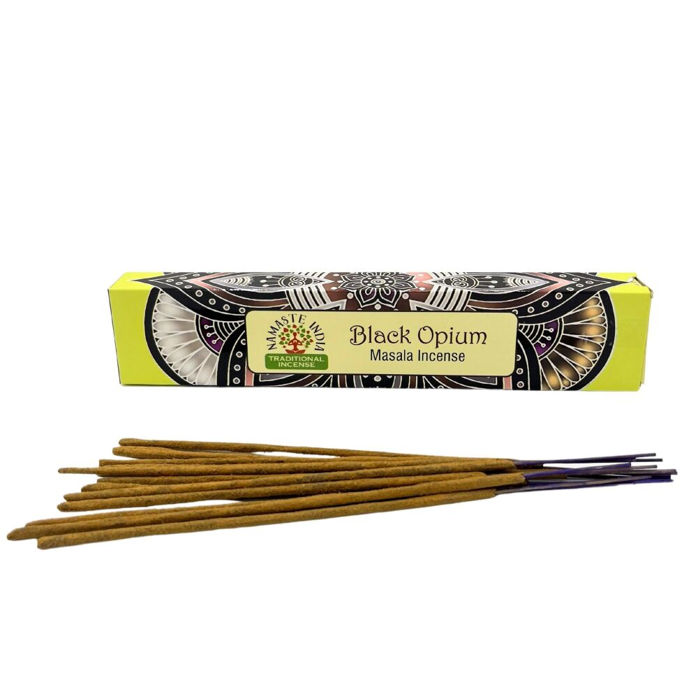 Namaste  Black Opium hand rolled Masala incense sticks