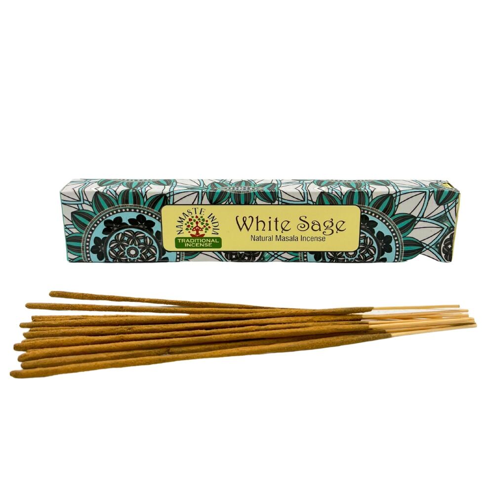 Namaste  White Sage hand rolled Masala incense sticks
