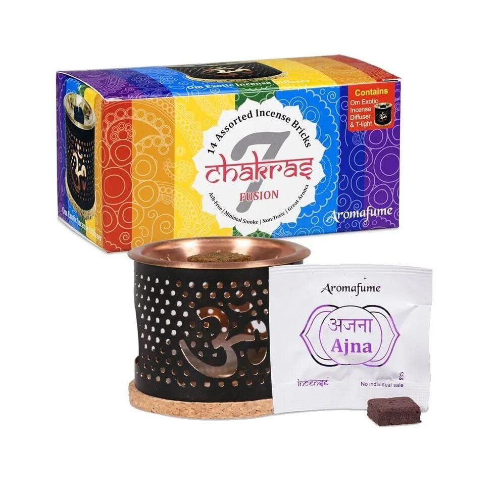 Aromafume Chakra 7 incense diffuser Plus14 incense bricks