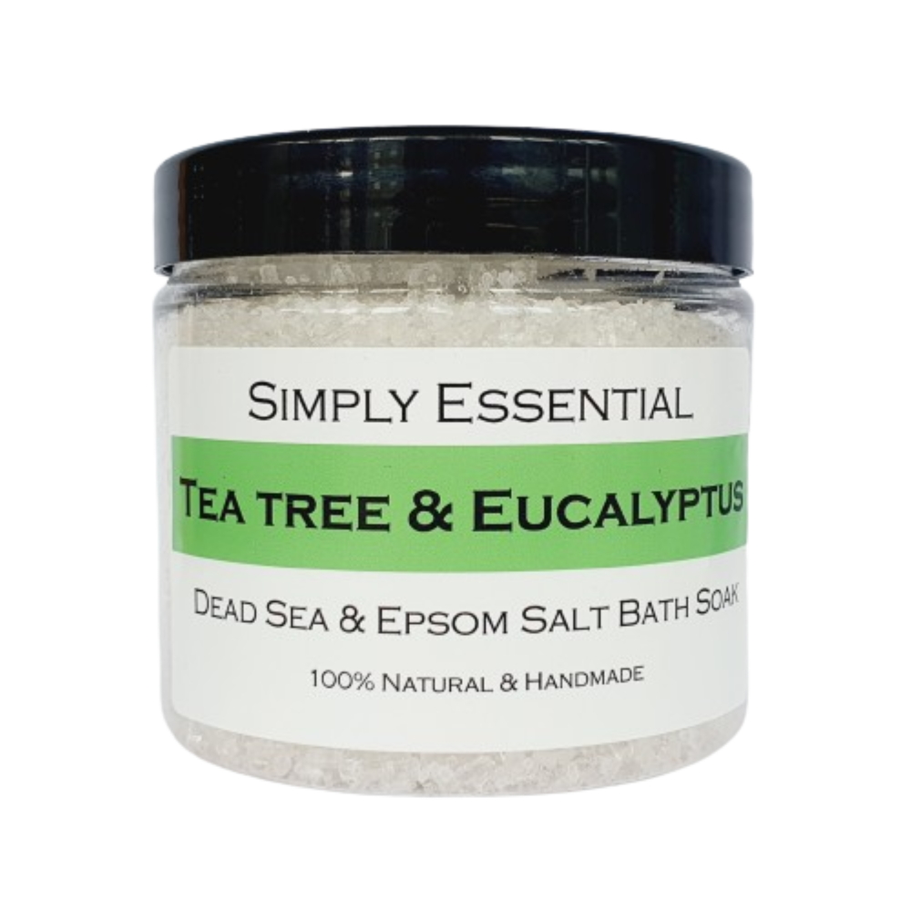 TEA TREE & EUCALYPTUS BATH SALT SOAK with Dead Sea & Epsom salts 225g