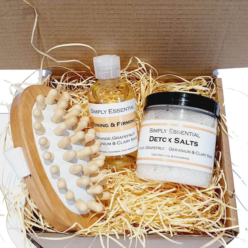 Detox Toning & Firming Massage oil Gift set box