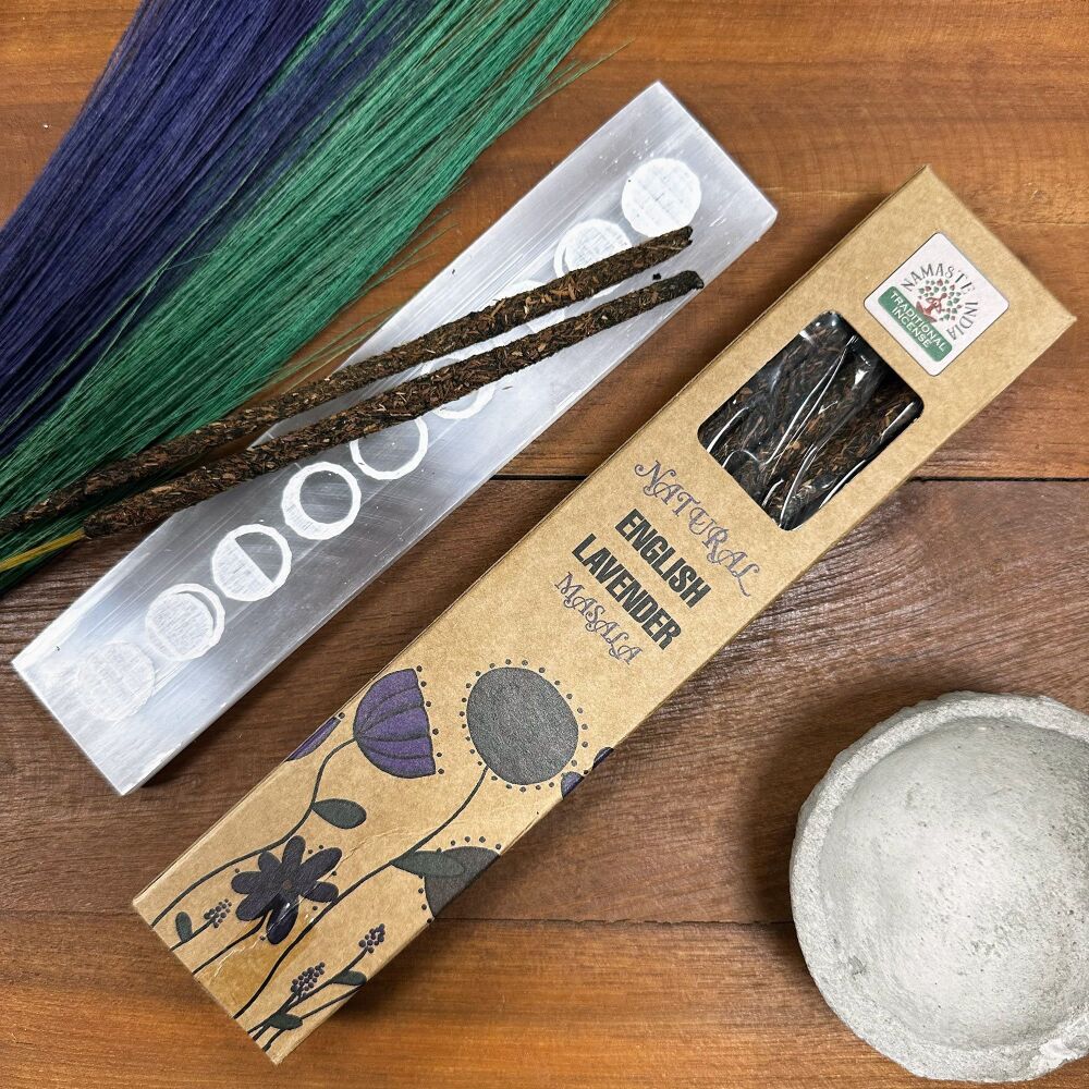 Namaste English Lavender hand rolled Botanical Masala incense sticks