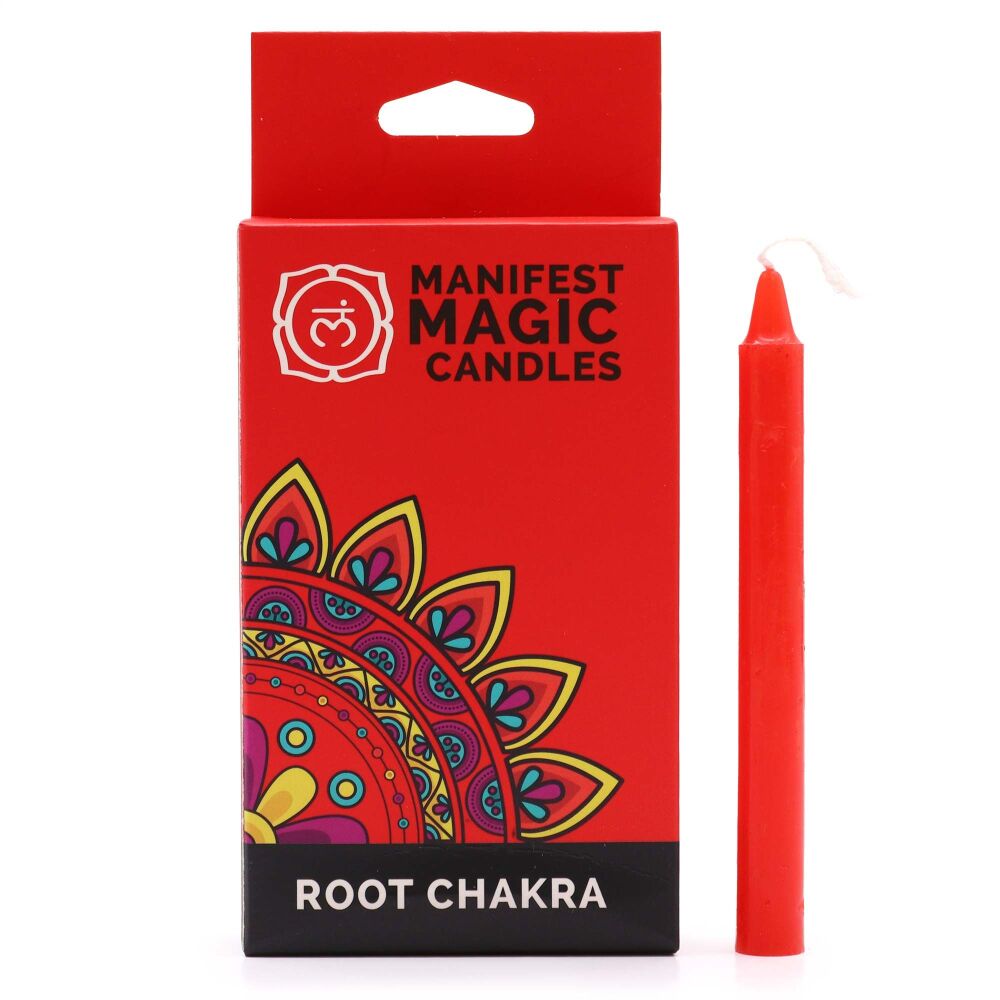 Root Chakra Candles (Set of 12) : Ignite Your Foundation & Manifest Abundan