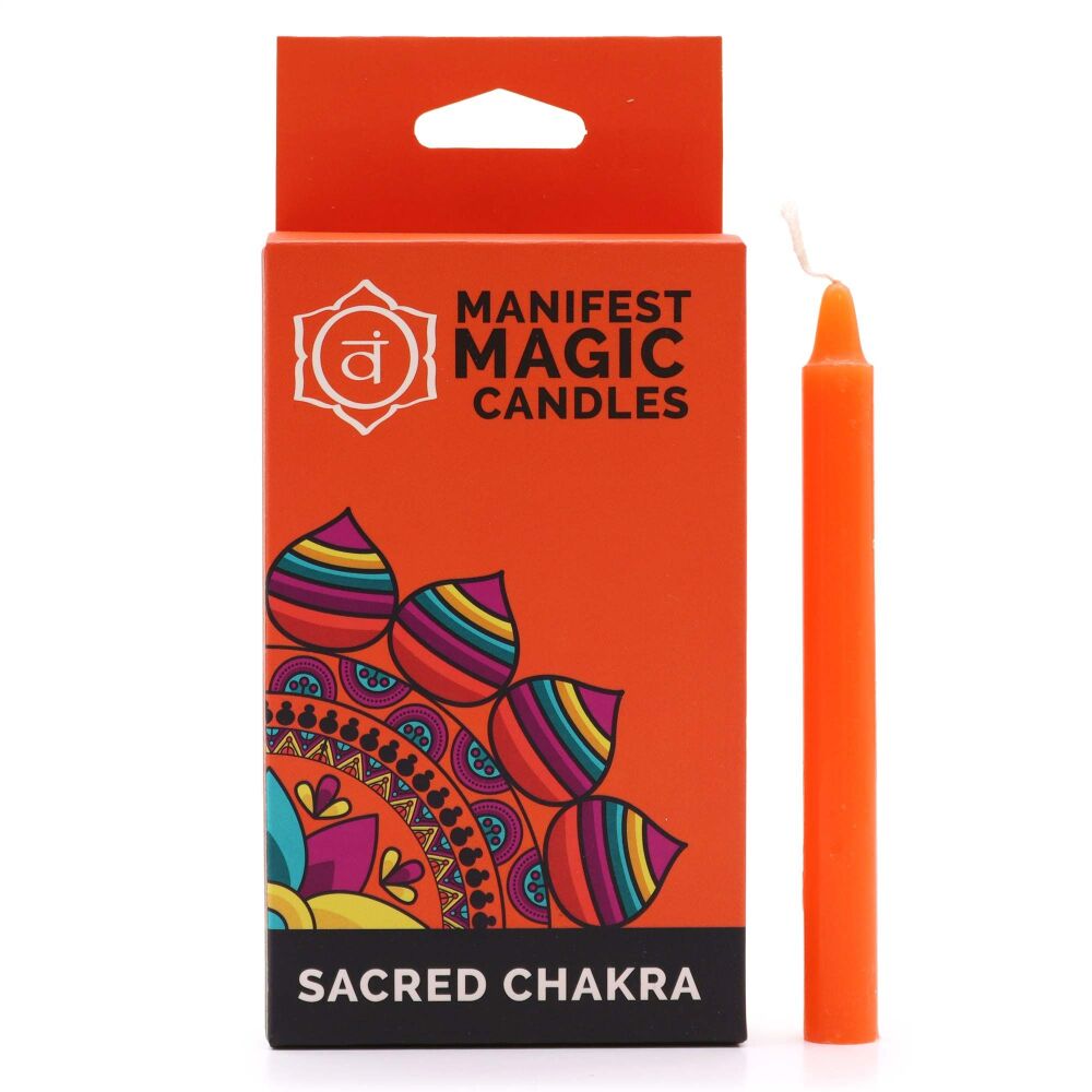 Sacred Chakra Candles (Set of 12) : Awaken Your Power for Grounding & Manif